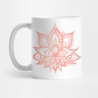 Rose Gold Pink Lotus Mug